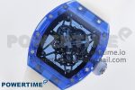 RM035 BLUE TRANSPARENT RMF BEST EDITION SKELETON DIAL ON TRANSLUCENT RUBBER STRAP CLONE RMUL2 - Image 2