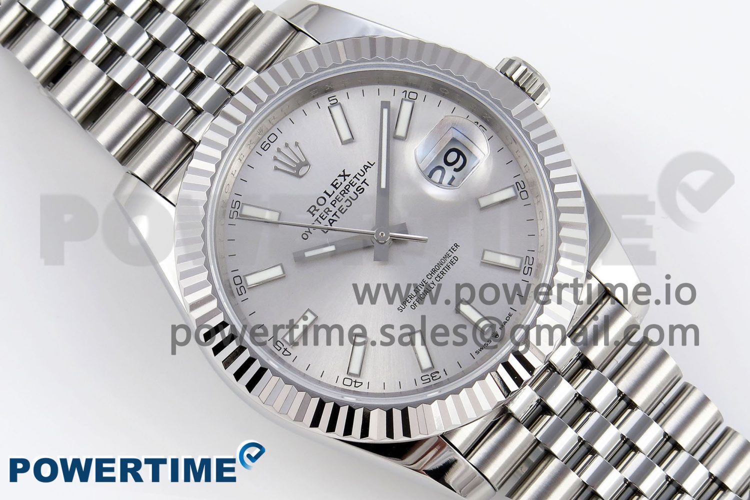 DATEJUST 41MM 126334 904 SS ARF 1:1 BEST EDITION SILVER DIAL STICKS MARKERS ON JUBILEE BRACELET SH3235 - Image 3