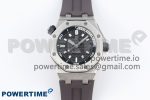 ROYAL OAK OFFSHORE DIVER 15720 APSF 1:1 BEST EDITION GRAY DIAL ON GRAY RUBBER STRAP SA4308