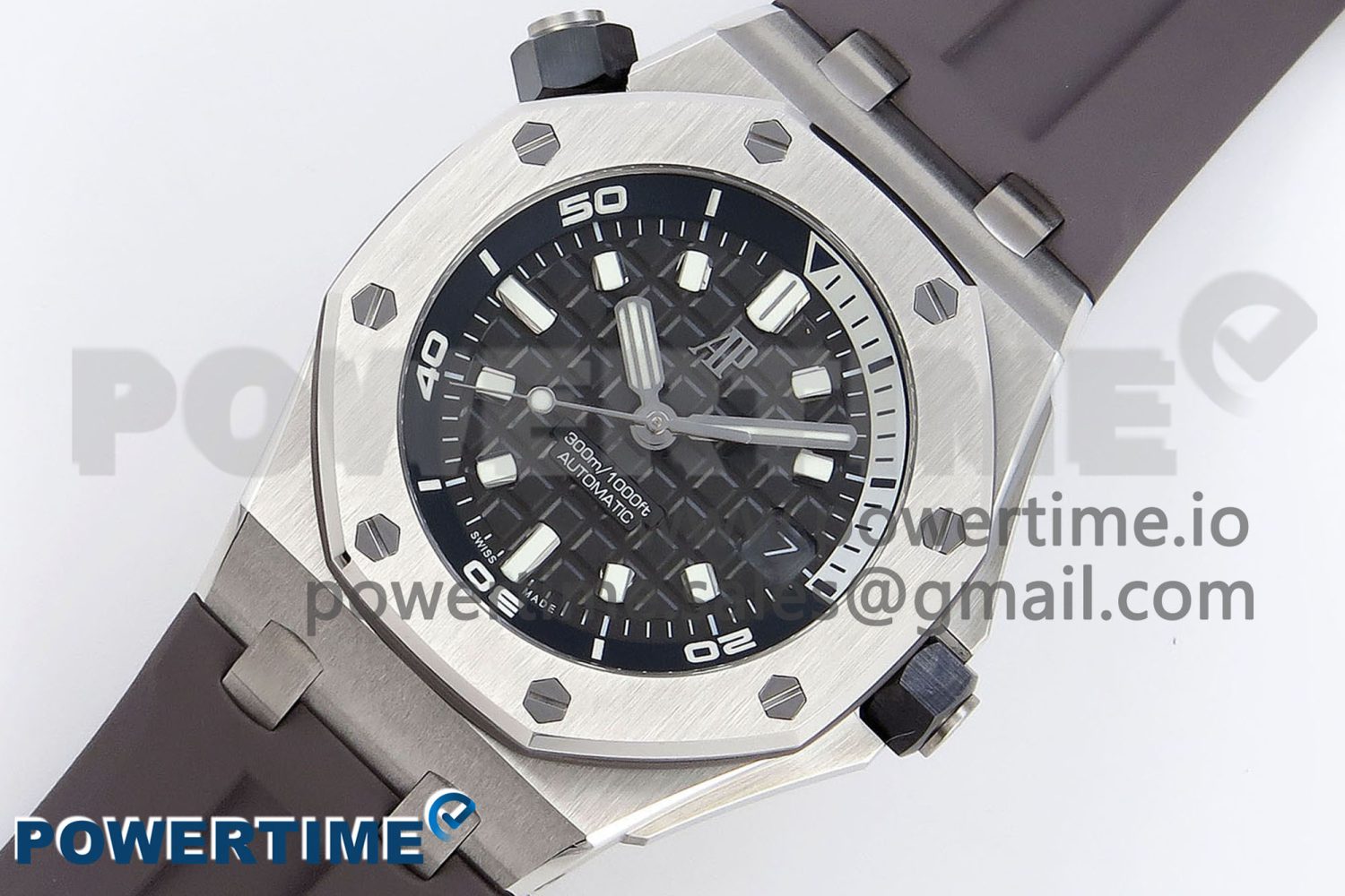 ROYAL OAK OFFSHORE DIVER 15720 APSF 1:1 BEST EDITION GRAY DIAL ON GRAY RUBBER STRAP SA4308 - Image 2