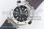 ROYAL OAK OFFSHORE DIVER 15720 APSF 1:1 BEST EDITION GRAY DIAL ON GRAY RUBBER STRAP SA4308 - Image 2
