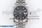 DATEJUST 41MM 126334 904 SS ARF 1:1 BEST EDITION GRAY DIAL STICKS MARKERS ON JUBILEE BRACELET SH3235