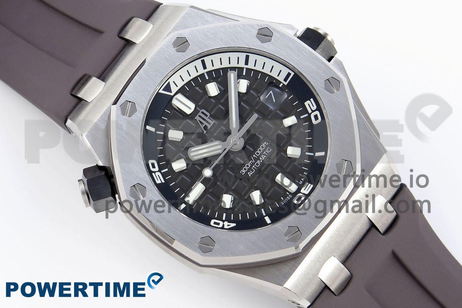 ROYAL OAK OFFSHORE DIVER 15720 APSF 1:1 BEST EDITION GRAY DIAL ON GRAY RUBBER STRAP SA4308 - Image 3