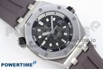 ROYAL OAK OFFSHORE DIVER 15720 APSF 1:1 BEST EDITION GRAY DIAL ON GRAY RUBBER STRAP SA4308 - Image 3