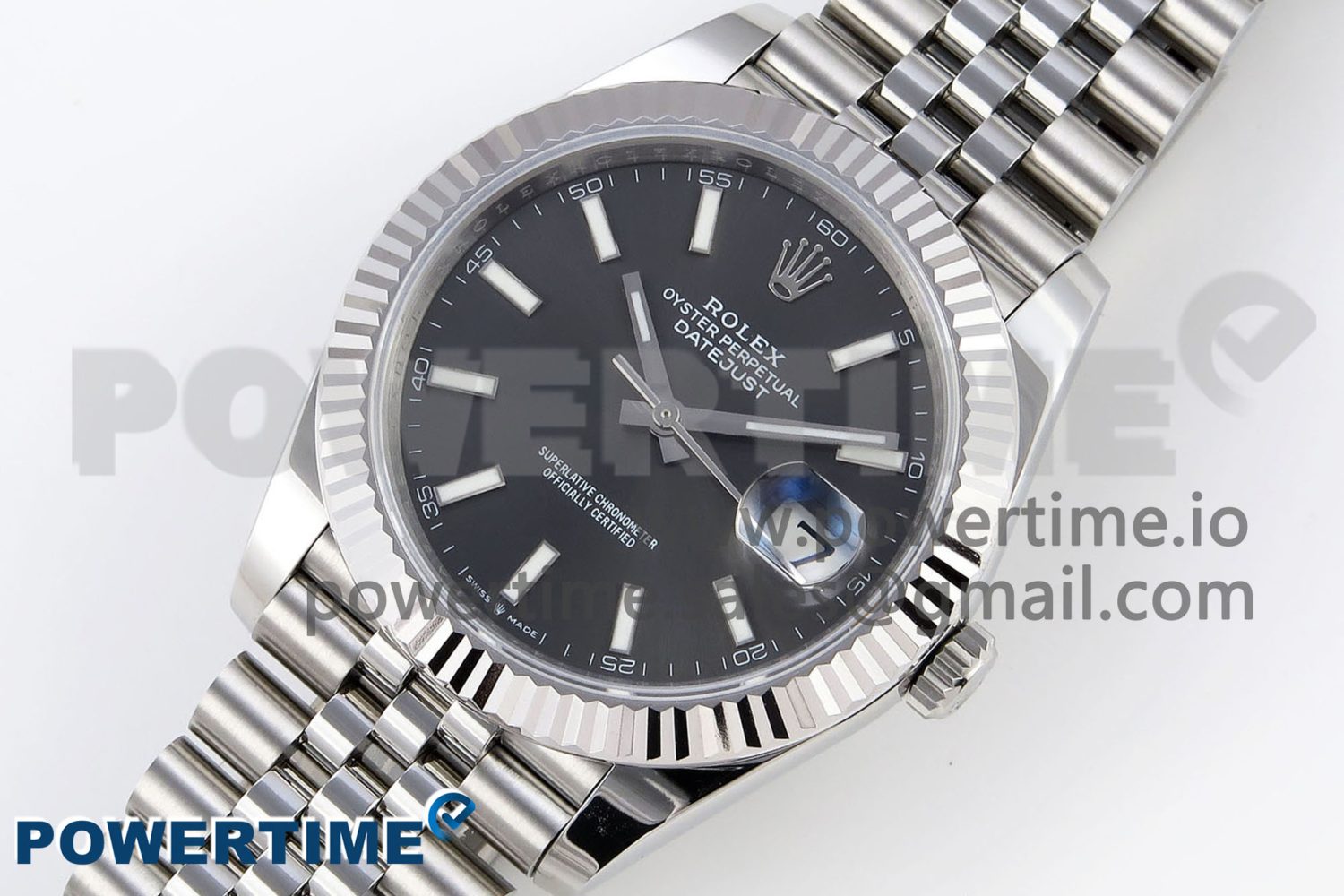 DATEJUST 41MM 126334 904 SS ARF 1:1 BEST EDITION GRAY DIAL STICKS MARKERS ON JUBILEE BRACELET SH3235 - Image 2
