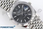 DATEJUST 41MM 126334 904 SS ARF 1:1 BEST EDITION GRAY DIAL STICKS MARKERS ON JUBILEE BRACELET SH3235 - Image 3