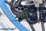 RM035 TRANSPARENT RMF BEST EDITION SKELETON BLUE DIAL ON WHITE RUBBER STRAP CLONE RMUL2 - Image 6