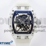 RM035 TRANSPARENT RMF BEST EDITION SKELETON DIAL ON TRANSLUCENT RUBBER STRAP CLONE RMUL2