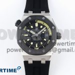 ROYAL OAK OFFSHORE DIVER 15720 CERAMIC BEZEL APSF 1:1 BEST EDITION BLACK DIAL ON BLACK RUBBER STRAP SA4308