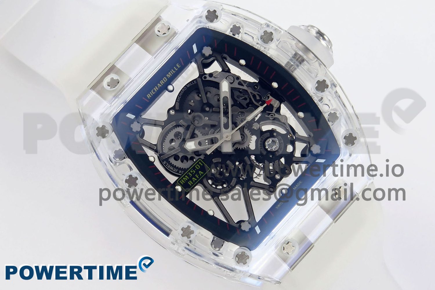 RM035 TRANSPARENT RMF BEST EDITION SKELETON DIAL ON TRANSLUCENT RUBBER STRAP CLONE RMUL2 - Image 3
