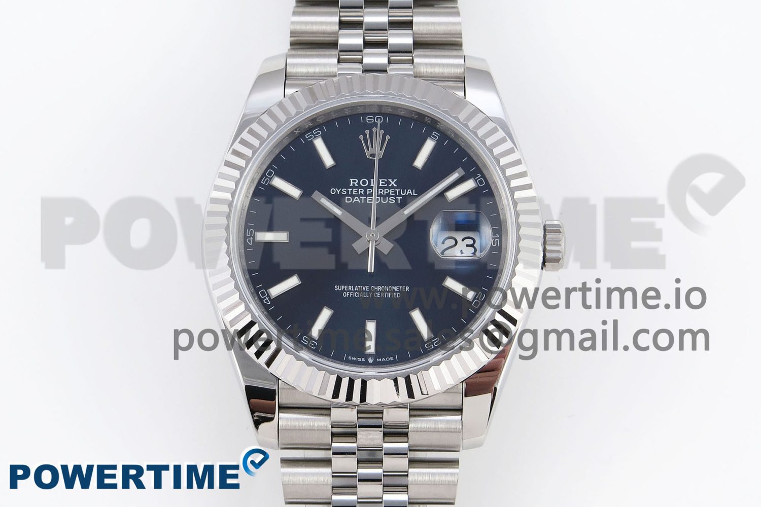 DATEJUST 41MM 126334 904 SS ARF 1:1 BEST EDITION BLUE DIAL STICKS MARKERS ON JUBILEE BRACELET SH3235 - Image 1