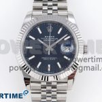 DATEJUST 41MM 126334 904 SS ARF 1:1 BEST EDITION BLUE DIAL STICKS MARKERS ON JUBILEE BRACELET SH3235