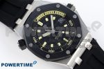 ROYAL OAK OFFSHORE DIVER 15720 CERAMIC BEZEL APSF 1:1 BEST EDITION BLACK DIAL ON BLACK RUBBER STRAP SA4308 - Image 3