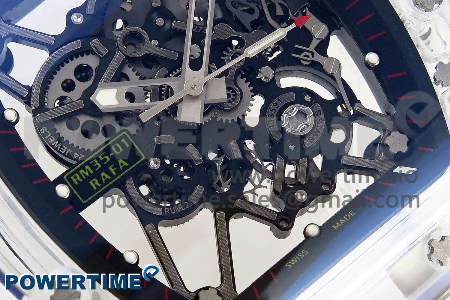 RM035 TRANSPARENT RMF BEST EDITION SKELETON DIAL ON TRANSLUCENT RUBBER STRAP CLONE RMUL2 - Image 5