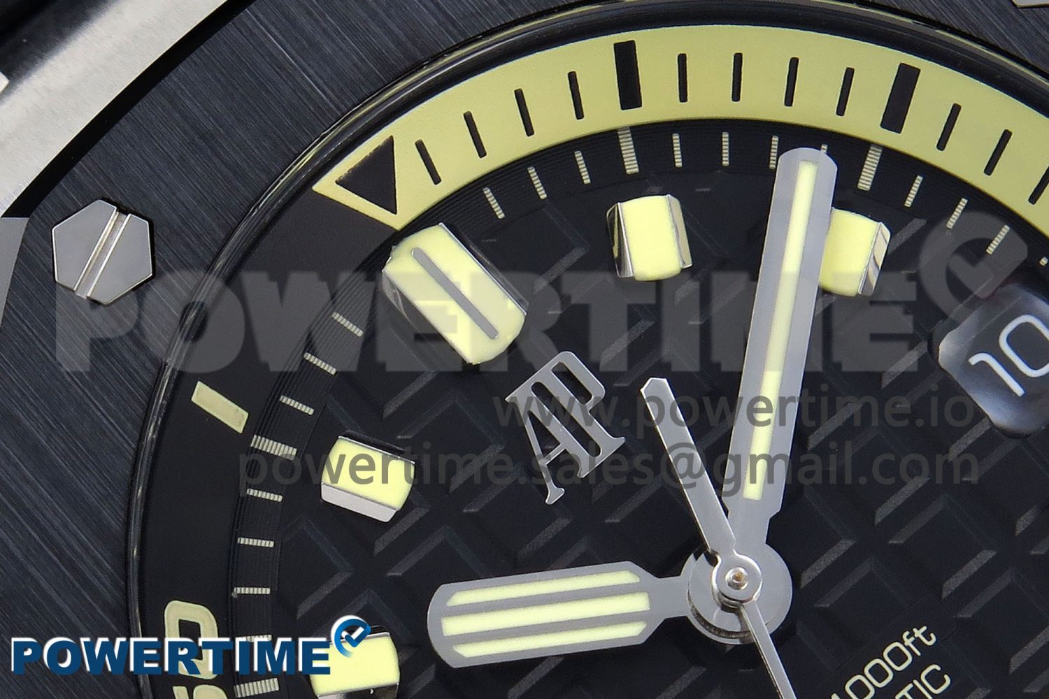 ROYAL OAK OFFSHORE DIVER 15720 CERAMIC BEZEL APSF 1:1 BEST EDITION BLACK DIAL ON BLACK RUBBER STRAP SA4308 - Image 4