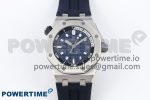 ROYAL OAK OFFSHORE DIVER 15720 APSF 1:1 BEST EDITION BLUE DIAL ON BLUE RUBBER STRAP SA4308