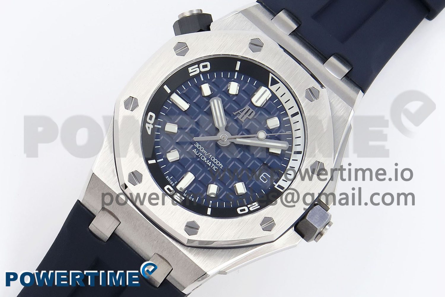 ROYAL OAK OFFSHORE DIVER 15720 APSF 1:1 BEST EDITION BLUE DIAL ON BLUE RUBBER STRAP SA4308 - Image 2