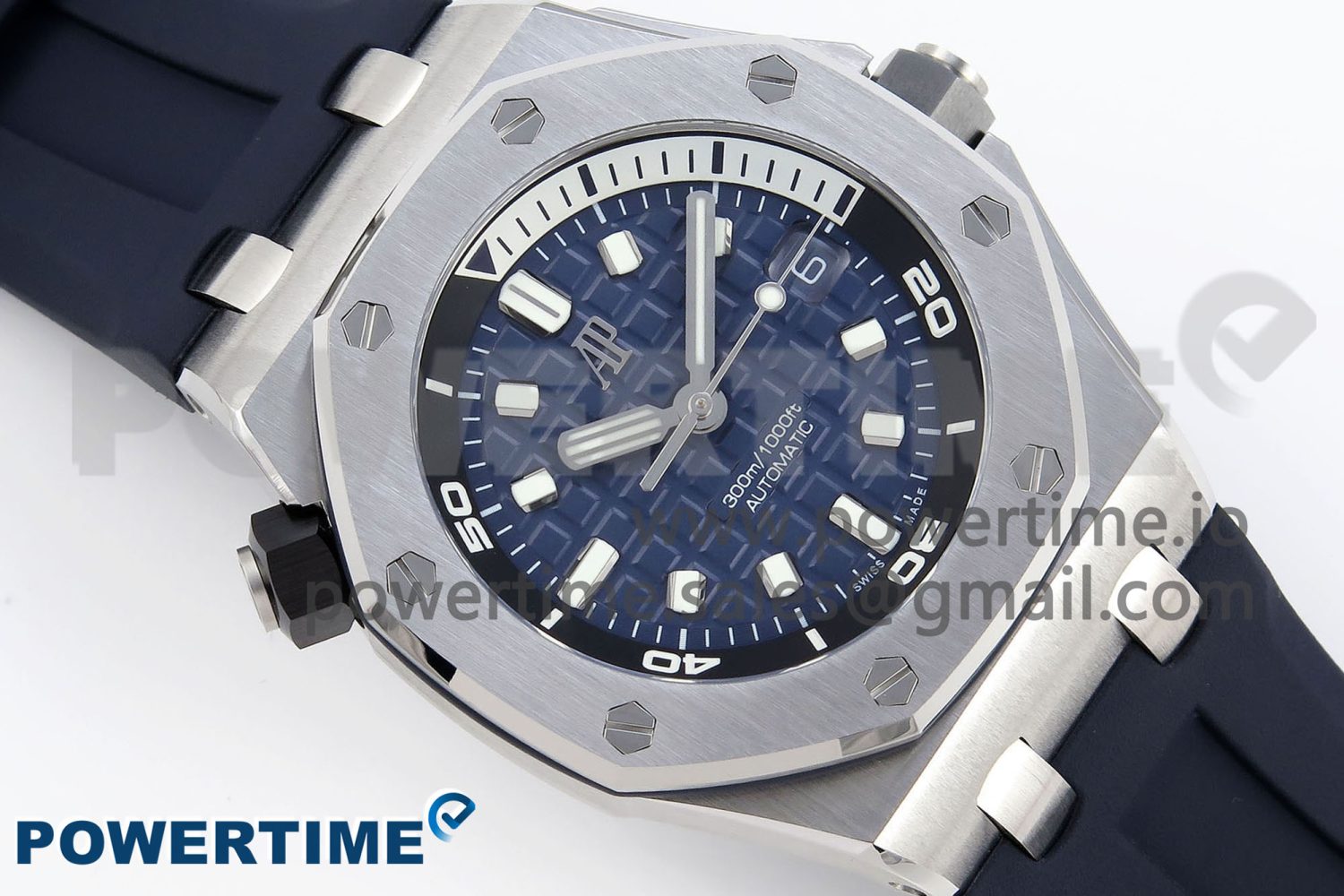 ROYAL OAK OFFSHORE DIVER 15720 APSF 1:1 BEST EDITION BLUE DIAL ON BLUE RUBBER STRAP SA4308 - Image 3
