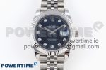 DATEJUST 41MM 126334 904 SS ARF 1:1 BEST EDITION BLUE DIAL DIAMONDS MARKERS ON JUBILEE BRACELET SH3235