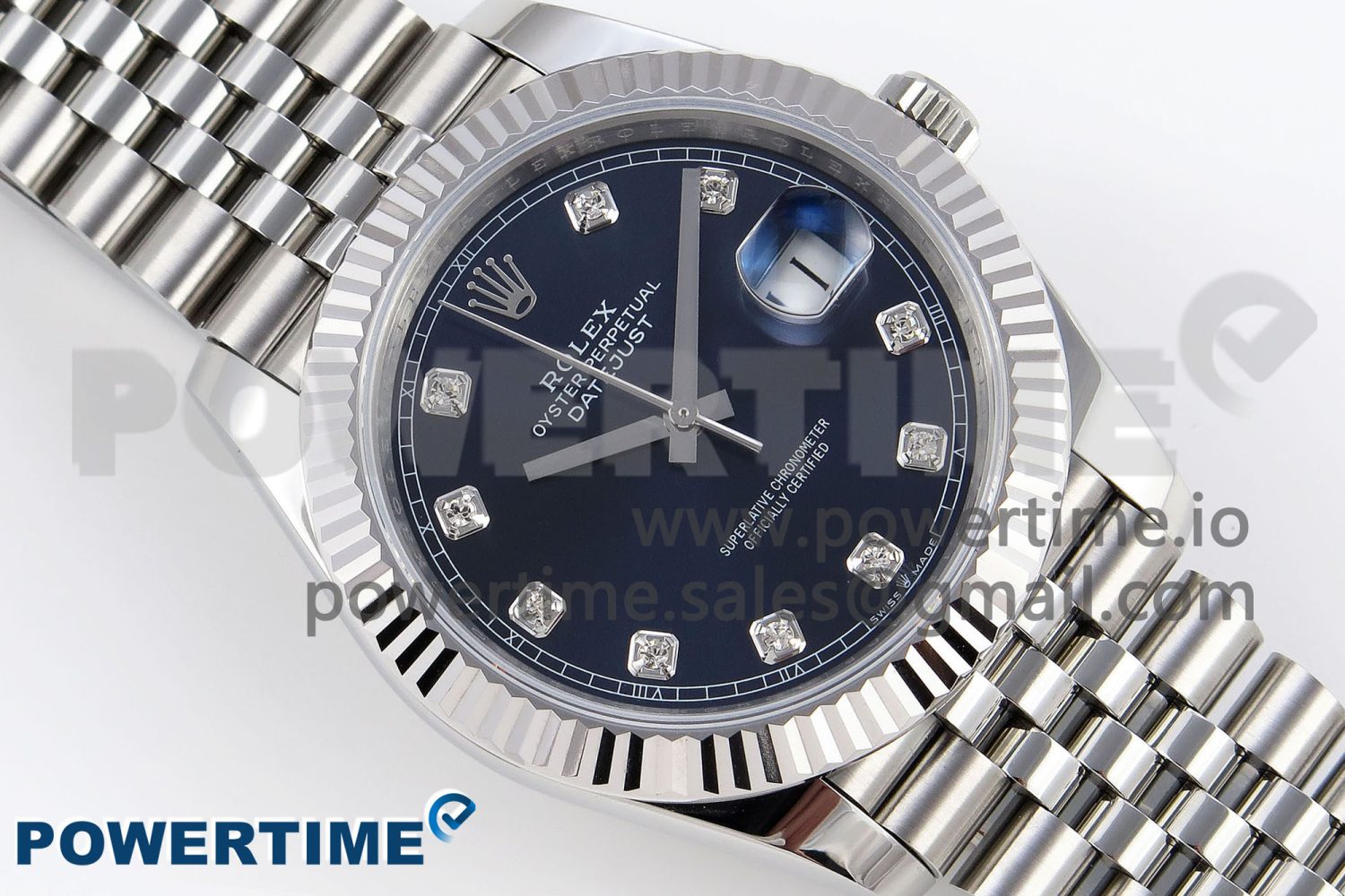 DATEJUST 41MM 126334 904 SS ARF 1:1 BEST EDITION BLUE DIAL DIAMONDS MARKERS ON JUBILEE BRACELET SH3235 - Image 3