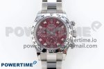 DAYTONA 116509 CLEAN 1:1 BEST EDITION 904L SS CASE AND BRACELET RED SODALITE DIAL SA4130 V2