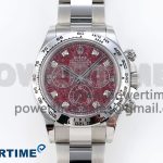 DAYTONA 116509 CLEAN 1:1 BEST EDITION 904L SS CASE AND BRACELET RED SODALITE DIAL SA4130 V2