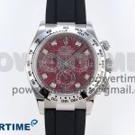 DAYTONA 116519 CLEAN 1:1 BEST EDITION 904L SS CASE AND BRACELET RED SODALITE DIAL ON OYSTERFLEX SA4130 V2