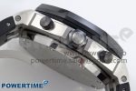ROYAL OAK OFFSHORE 42MM SS BLACK CERAMIC BEZEL APF 1:1 BEST EDITION WHITE/SILVER DIAL ON BLACK RUBBER STRAP A7750 - Image 6
