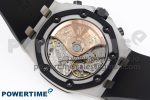 ROYAL OAK OFFSHORE 42MM SS BLACK CERAMIC BEZEL APF 1:1 BEST EDITION WHITE/SILVER DIAL ON BLACK RUBBER STRAP A7750 - Image 9