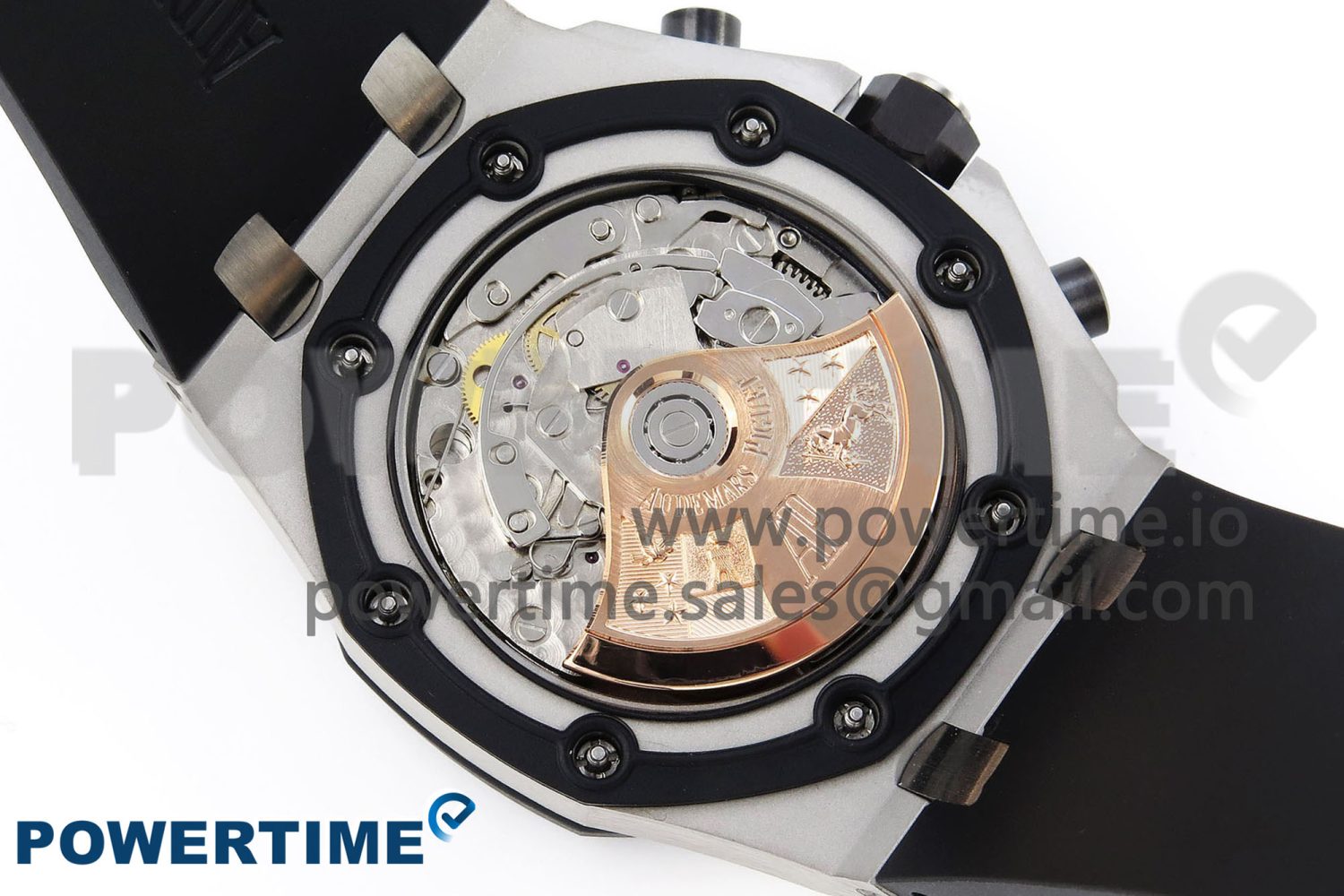 ROYAL OAK OFFSHORE 42MM SS BLACK CERAMIC BEZEL APF 1:1 BEST EDITION WHITE/SILVER DIAL ON BLACK RUBBER STRAP A7750 - Image 10