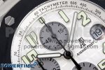 ROYAL OAK OFFSHORE 42MM SS BLACK CERAMIC BEZEL APF 1:1 BEST EDITION WHITE/SILVER DIAL ON BLACK RUBBER STRAP A7750 - Image 4