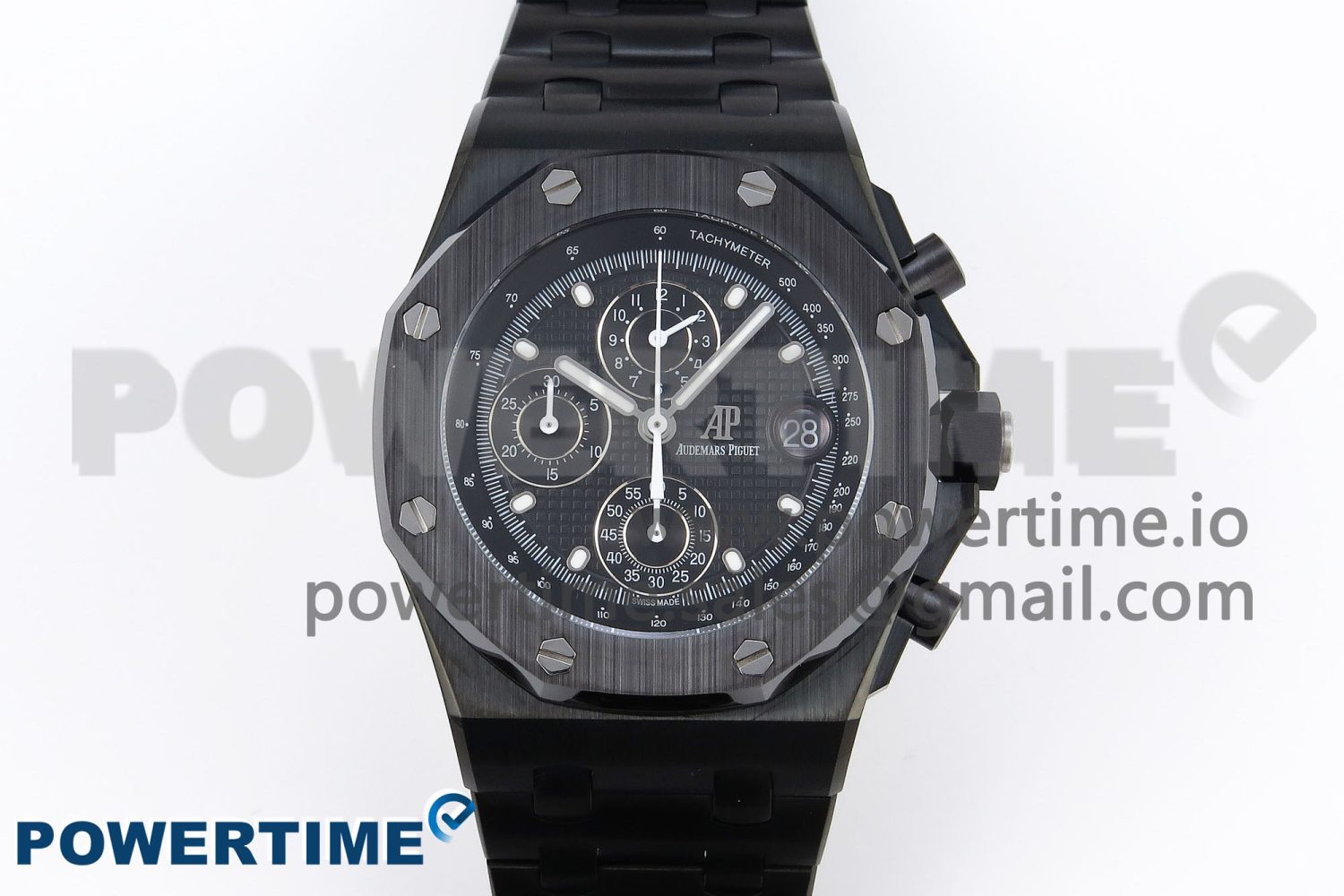 ROYAL OAK OFFSHORE 42MM BLACK CERAMIC APF 1:1 BEST EDITION BLACK TEXTURED DIAL ON BLACK CERAMIC BRACELET A4404 - Image 1