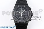 ROYAL OAK OFFSHORE 42MM BLACK CERAMIC APF 1:1 BEST EDITION BLACK TEXTURED DIAL ON BLACK CERAMIC BRACELET A4404