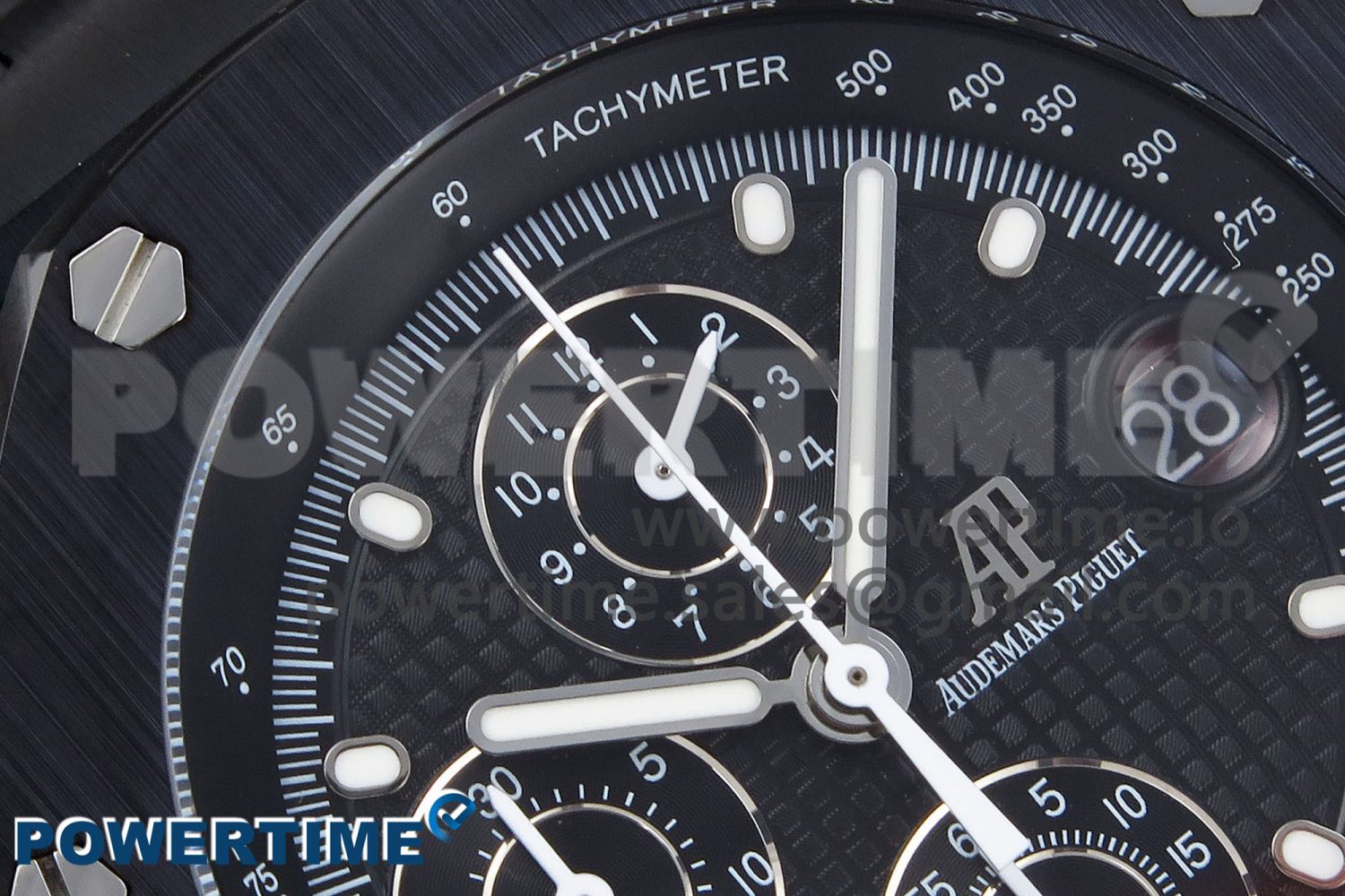 ROYAL OAK OFFSHORE 42MM BLACK CERAMIC APF 1:1 BEST EDITION BLACK TEXTURED DIAL ON BLACK CERAMIC BRACELET A4404 - Image 4