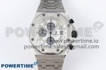 ROYAL OAK OFFSHORE 42MM SS APF 1:1 BEST EDITION WHITE/SILVER DIAL ON SS BRACELET STRAP A7750