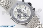 ROYAL OAK OFFSHORE 42MM SS APF 1:1 BEST EDITION WHITE/SILVER DIAL ON SS BRACELET STRAP A7750 - Image 3