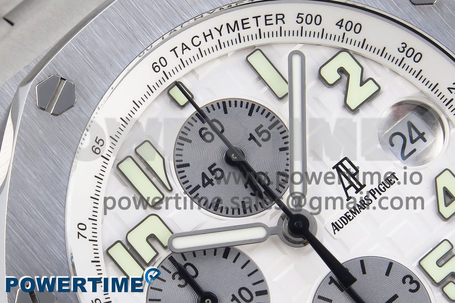 ROYAL OAK OFFSHORE 42MM SS APF 1:1 BEST EDITION WHITE/SILVER DIAL ON SS BRACELET STRAP A7750 - Image 4
