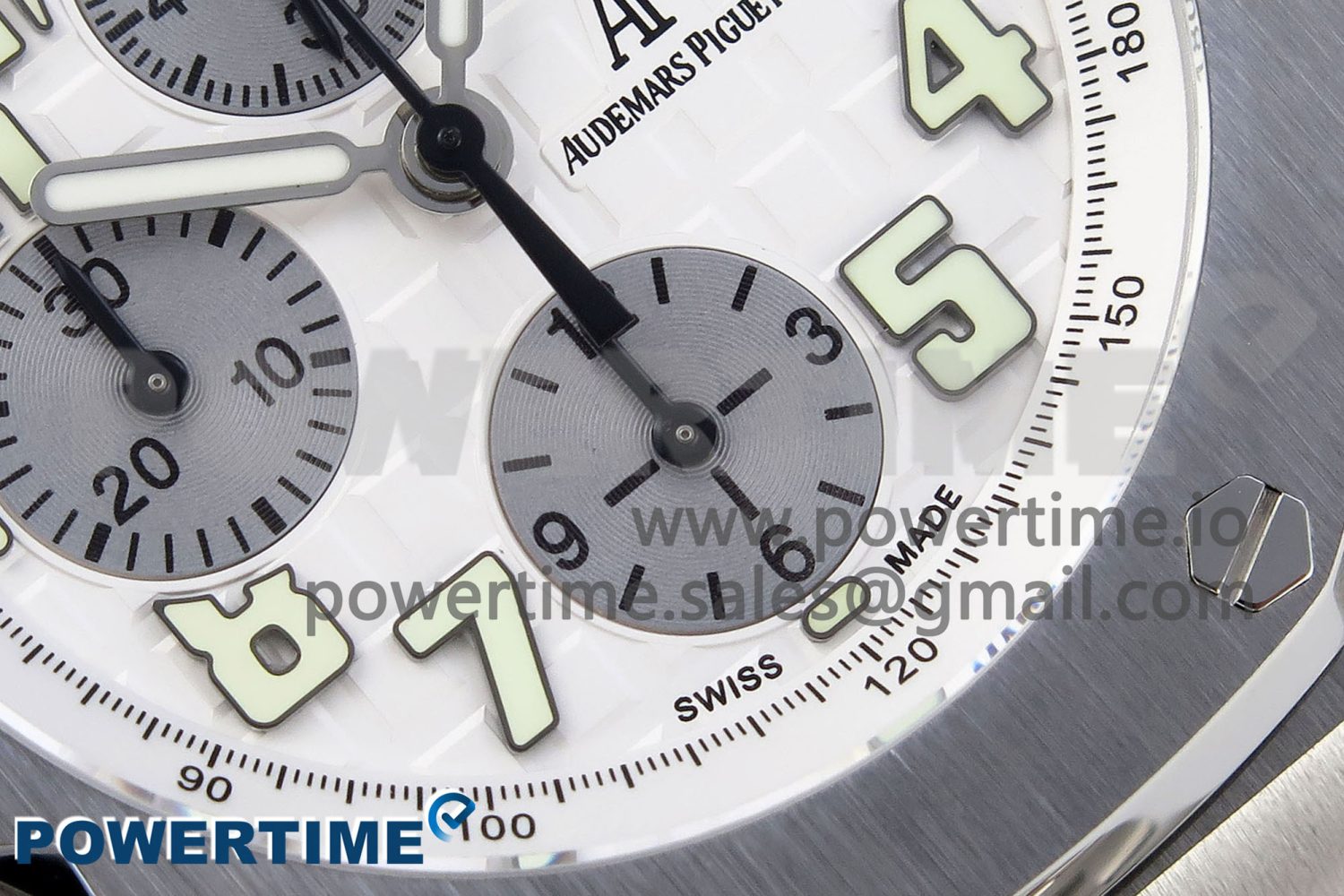 ROYAL OAK OFFSHORE 42MM SS APF 1:1 BEST EDITION WHITE/SILVER DIAL ON SS BRACELET STRAP A7750 - Image 5