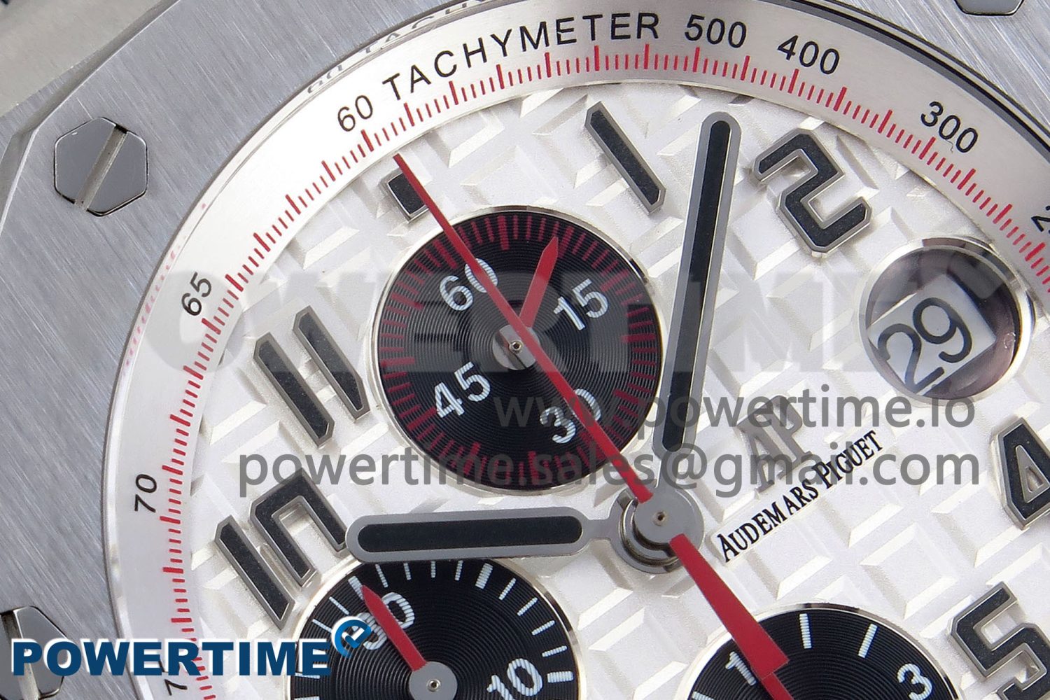 ROYAL OAK OFFSHORE 42MM SS APF 1:1 BEST EDITION WHITE/BLACK DIAL ON SS BRACELET STRAP A7750 - Image 4