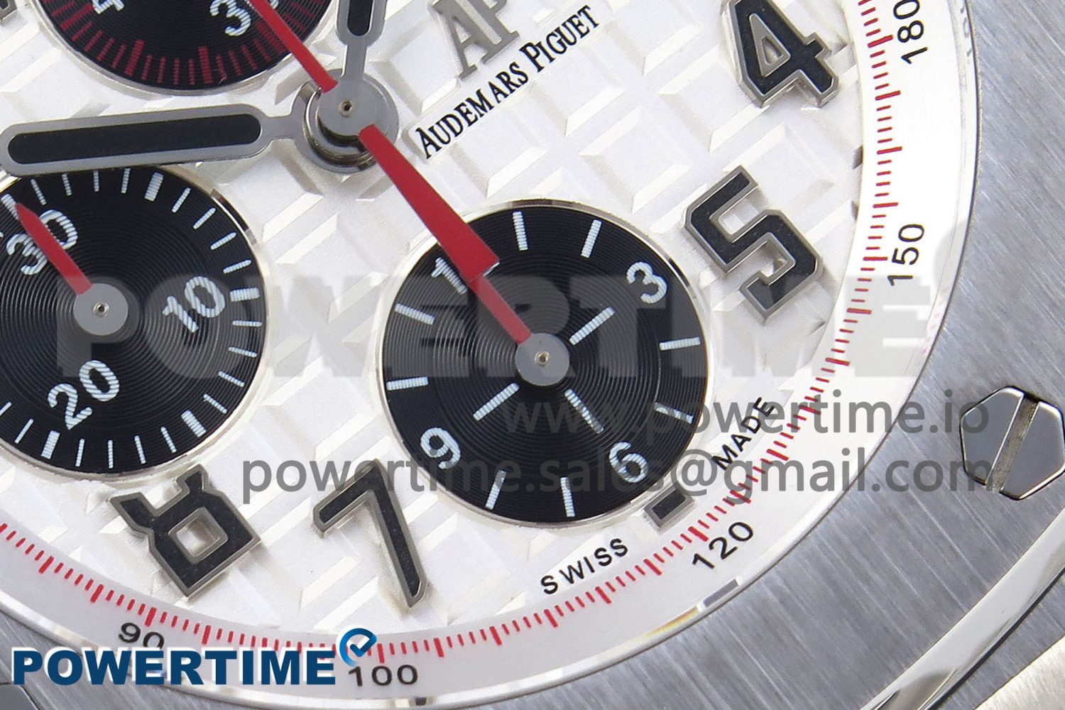 ROYAL OAK OFFSHORE 42MM SS APF 1:1 BEST EDITION WHITE/BLACK DIAL ON SS BRACELET STRAP A7750 - Image 5