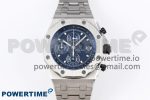 ROYAL OAK OFFSHORE 42MM SS APF 1:1 BEST EDITION BLUE DIAL ON SS BRACELET STRAP A4404