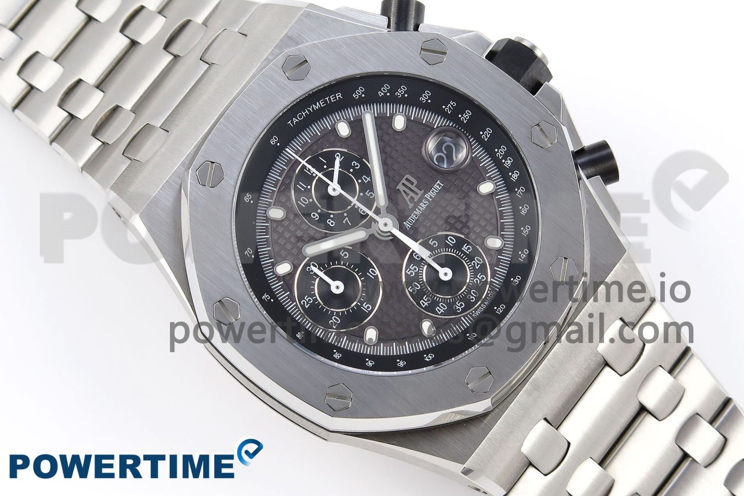 ROYAL OAK OFFSHORE 42MM SS APF 1:1 BEST EDITION GRAY DIAL ON SS BRACELET STRAP A4404 - Image 3