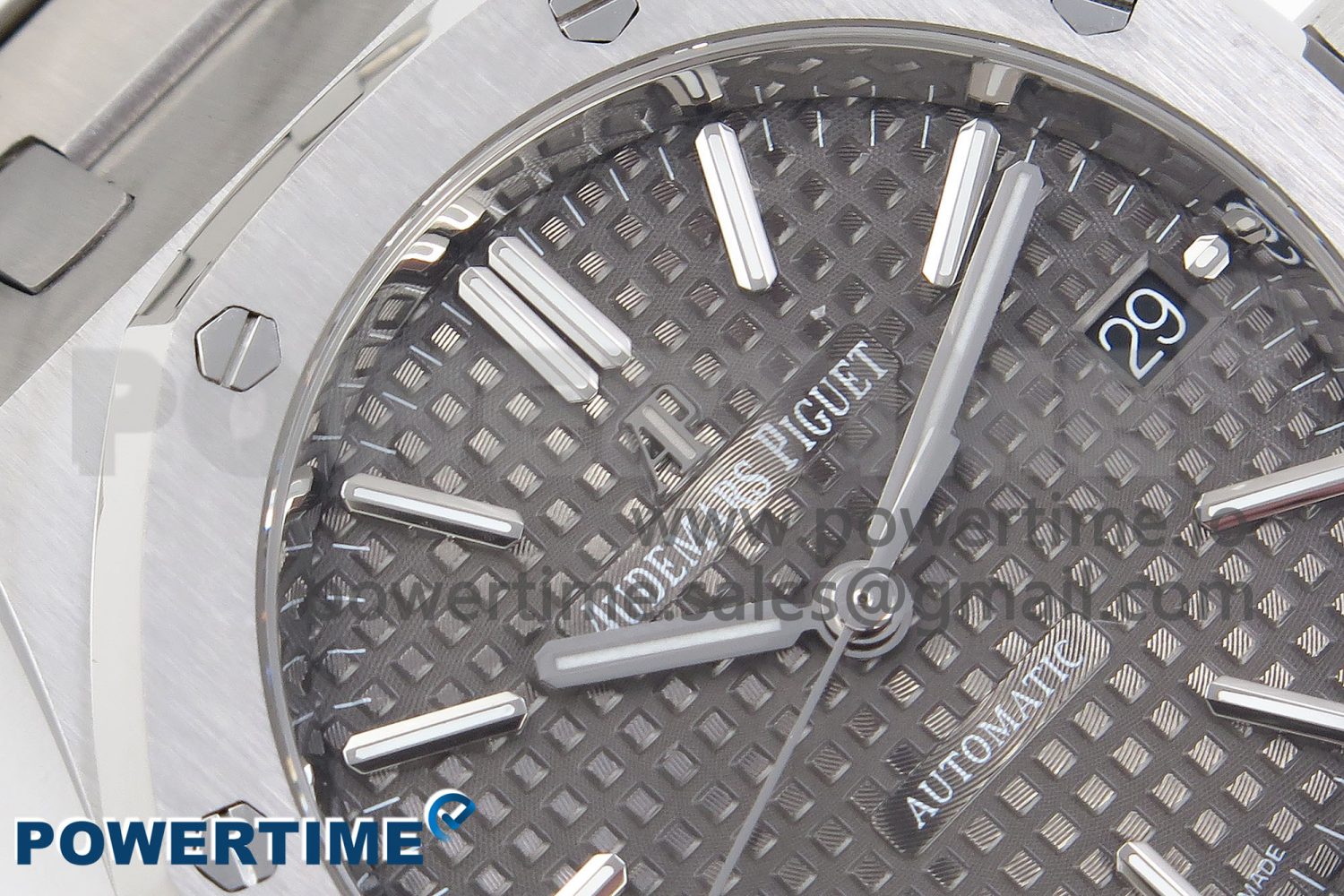 Royal Oak 37mm 15450 SS IPF Best Edition Gray Dial on SS Bracelet SA3120 Super Clone - Image 4