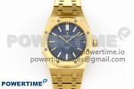 Royal Oak 37mm 15450 YG IPF Best Edition Blue Dial on YG Bracelet SA3120 Super Clone