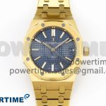 Royal Oak 37mm 15450 YG IPF Best Edition Blue Dial on YG Bracelet SA3120 Super Clone