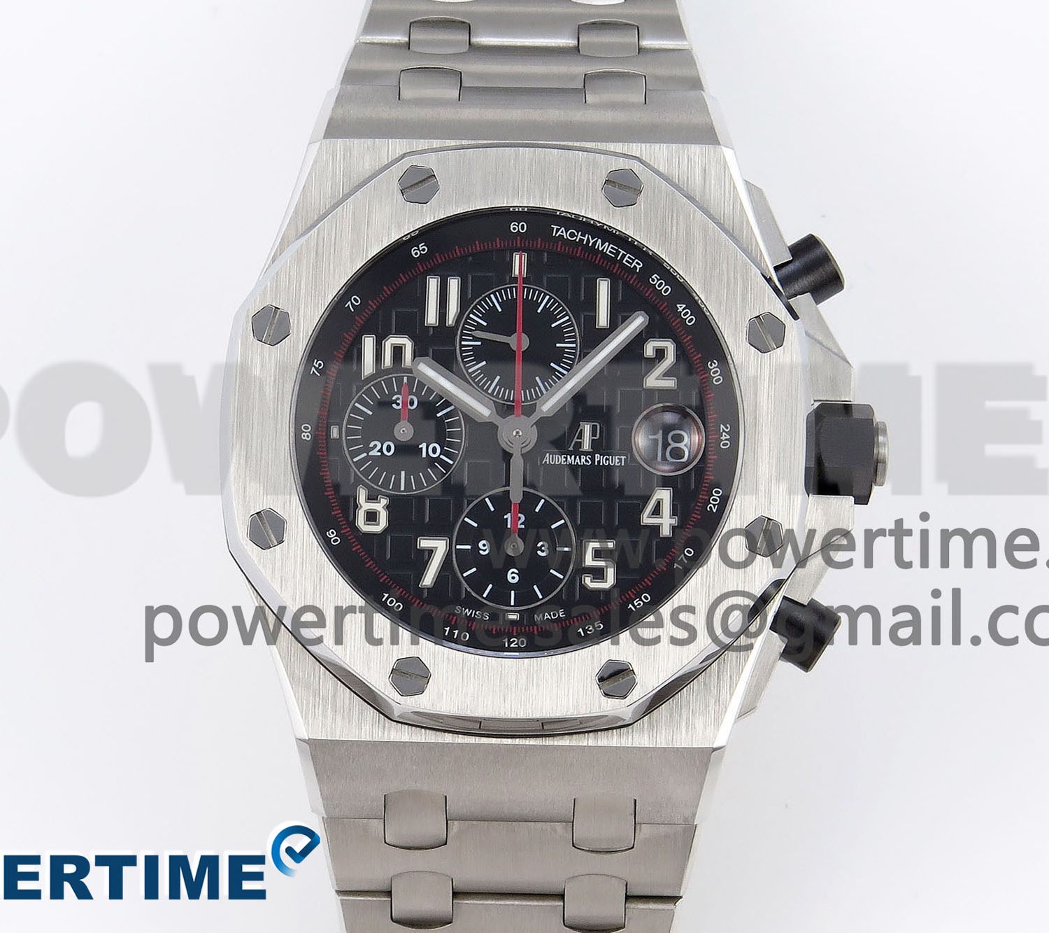 ROYAL OAK OFFSHORE 42MM SS APF 1:1 BEST EDITION BLACK DIAL ON SS BRACELET A3126