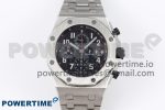 ROYAL OAK OFFSHORE 42MM SS APF 1:1 BEST EDITION BLACK DIAL ON SS BRACELET A3126