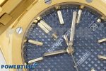 Royal Oak 37mm 15450 YG IPF Best Edition Blue Dial on YG Bracelet SA3120 Super Clone - Image 4