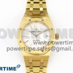 Royal Oak 37mm 15450 YG IPF Best Edition White Dial on YG Bracelet SA3120 Super Clone