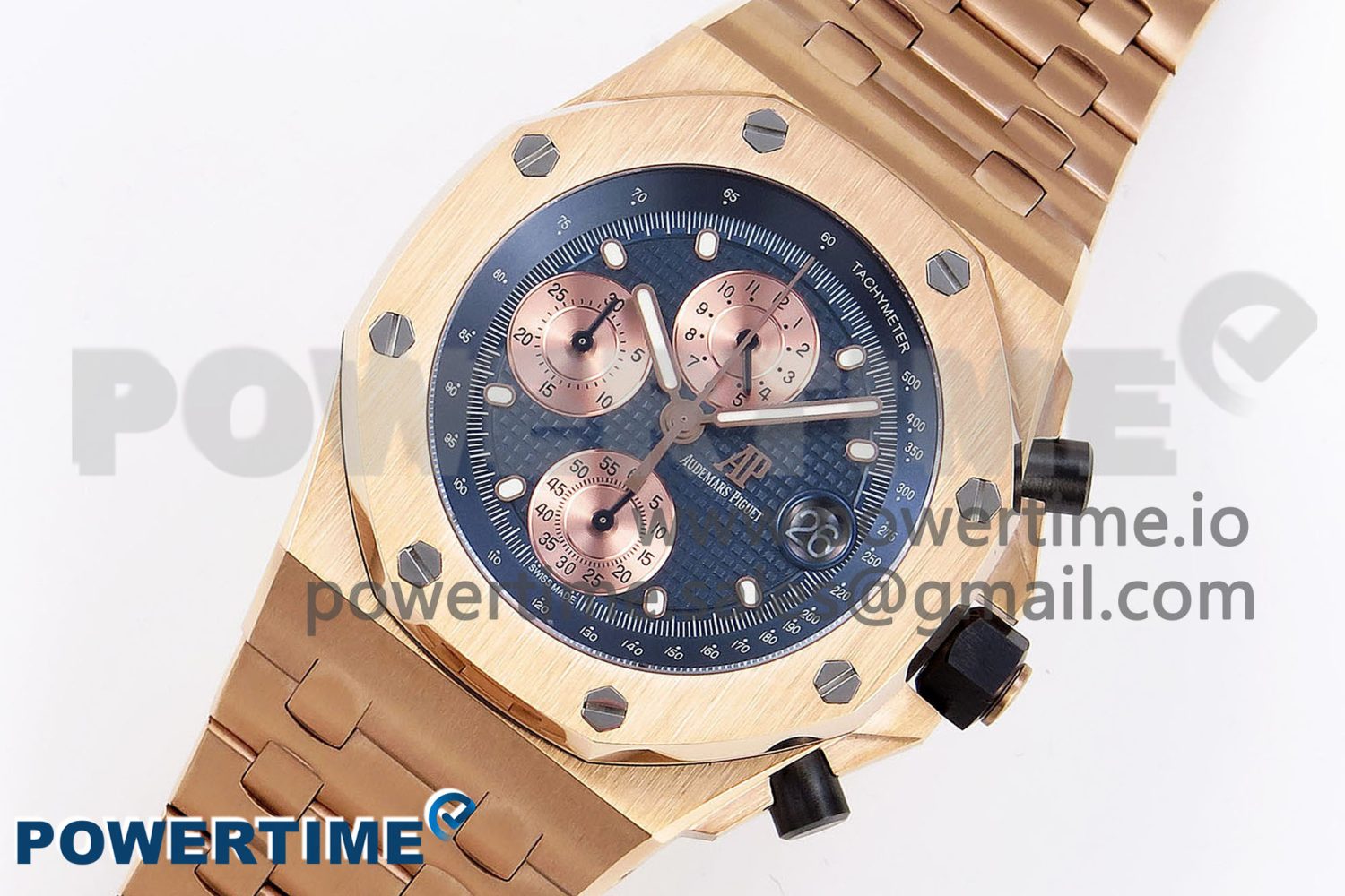 ROYAL OAK OFFSHORE 42MM RG APF 1:1 BEST EDITION BLUE/RG DIAL ON RG BRACELET STRAP A4404 - Image 2